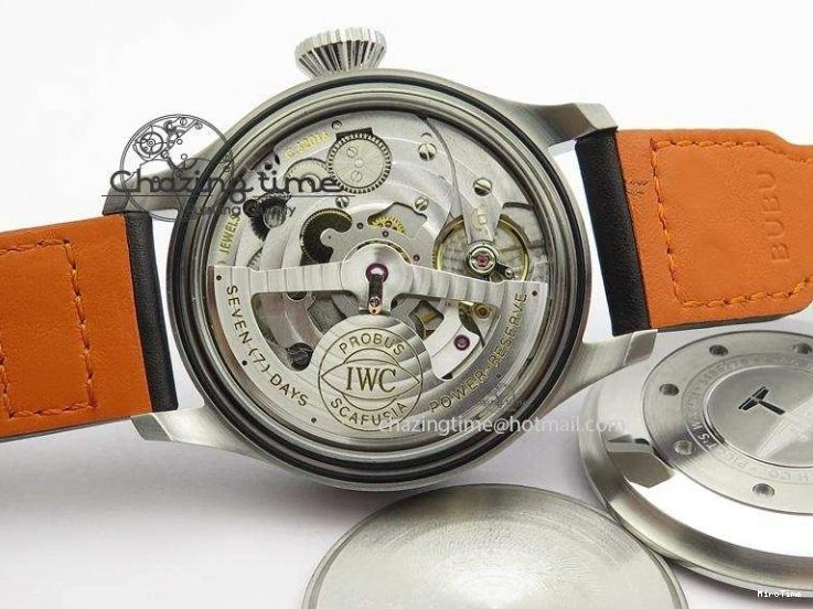 MIROTIME 0218 GoodFit Big Pilot Real PR IW500912 ZF Best Edition Black Dial On Black Leather Strap A 7287